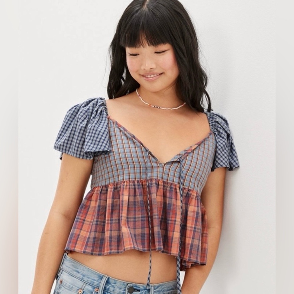 AE V-Neck Babydoll Blouse